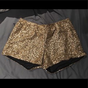 Gold Sequin Shorts